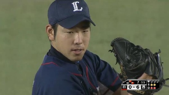 7回裏2ピンチ1塁2塁サブロー三振ガッツポ (3)