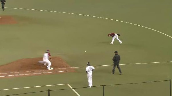 ８回裏１後藤エラー