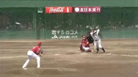 ２回表４山崎タイムリーヒット (1)