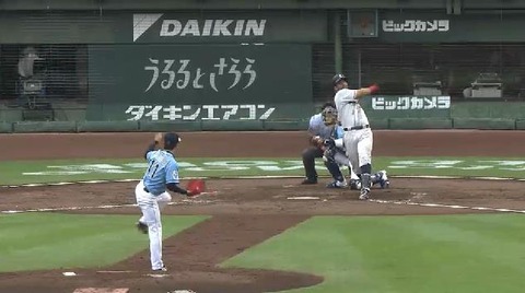 ４回表１メヒア三振