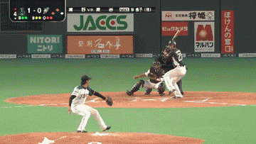 4回表3炭谷2点タイムリー2ベース (1)