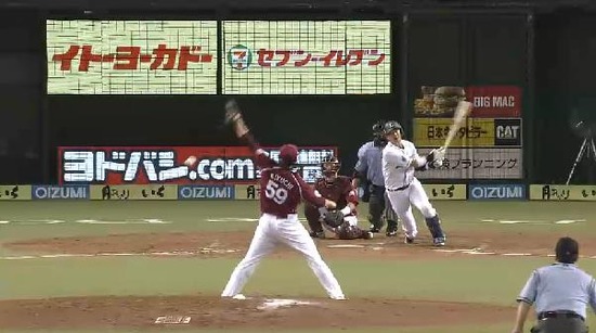 5回裏1栗山浅村連打 (2)