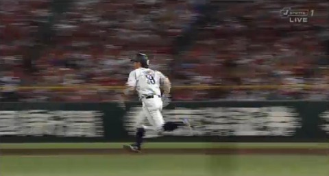 ８回表３永江ナイス走塁