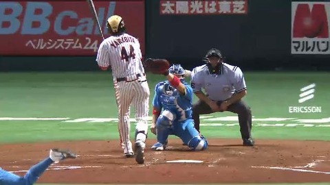 ５回裏１柳田デッドボール