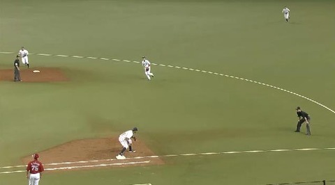 ６回表エルドレッドセカンドゴロ (3)