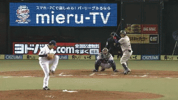 7回表1小谷野三振