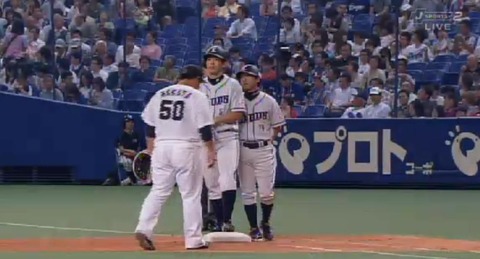 6回表1秋山チーム初ヒット (3)