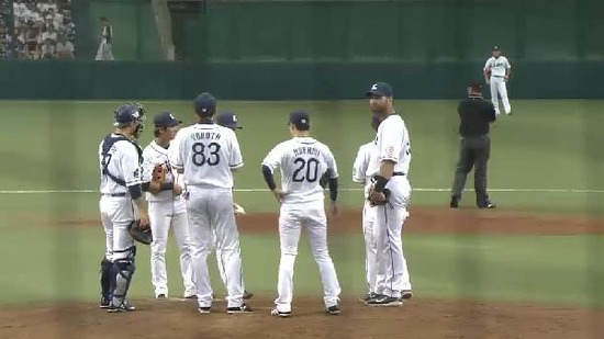 ５回表３川端ヒット野上KO (2)