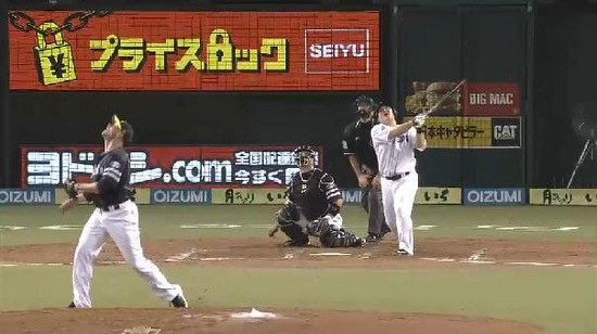 ３回裏１浅村四球おかわりフライ柳田目測誤る (2)