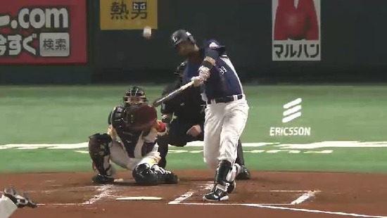 2回表２メヒア２ラン抜けた変化球 (2)