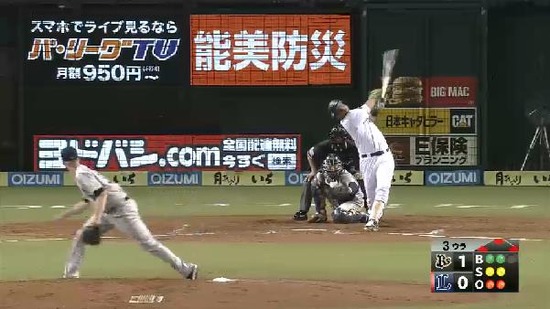 ３回裏５メヒア三振 (2)