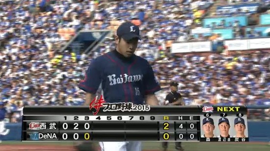 ３回裏２三者連続三振 (1)