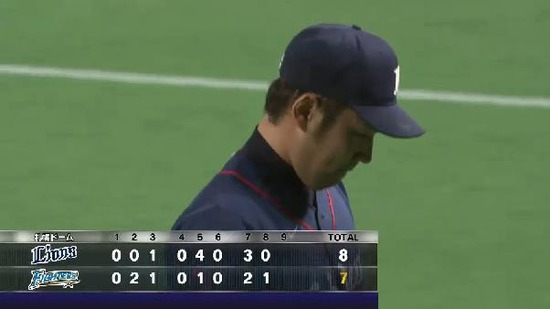 ８回裏５大野三振 (3)