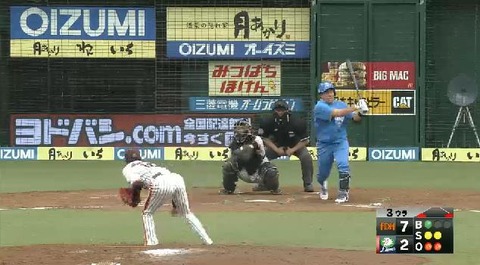 3回裏4山川三振