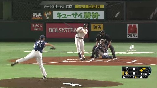 1回裏４柳田２点タイムリー２ベース (1)