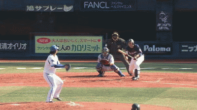 5回表２炭谷バスター成功ヒット (1)