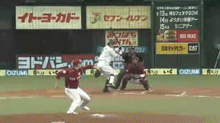 2回裏4栗山2点6試合連続マルチ (1)