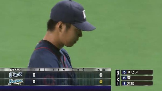 1回裏3中田三振 (2)
