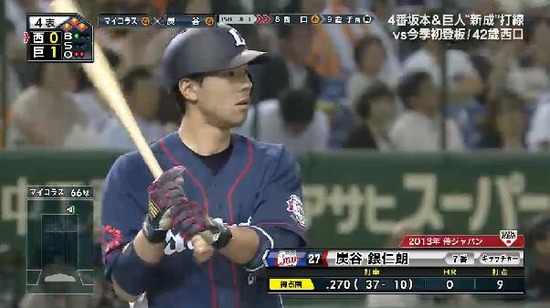 4回表6炭谷ショートフライ (1)