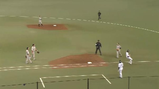 ７回裏１金子セーフティ＆盗塁