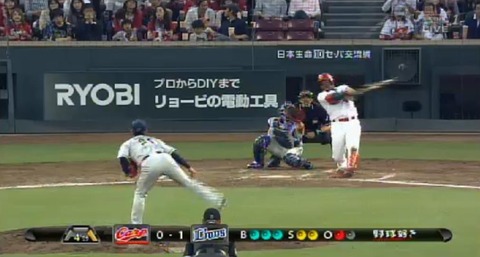 ４回裏２ロサリオ２ラン (2)