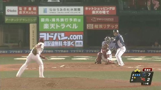 6回表1四死球3つ押し出し (1)