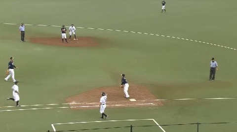 ９回裏２渡辺バント