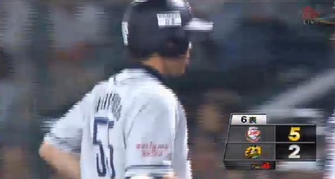 ６回表４秋山タイムリー (2)