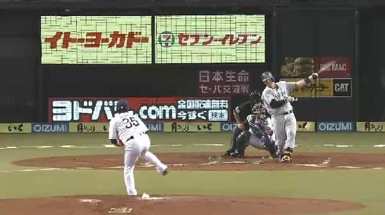 ３回表４マートン内野ゴロ1点 (3)