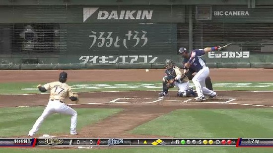 １回表４メヒア２点タイムリー (1)