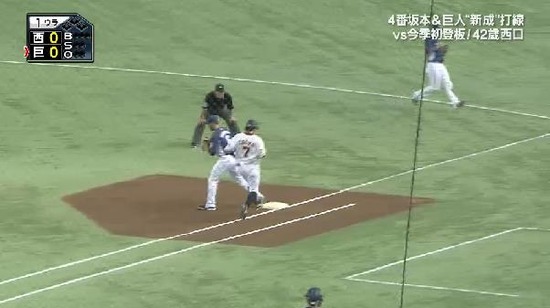 1回裏2長野ショートゴロ (2)