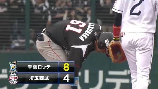 ８回表１武隈、角中タイムリー (2)