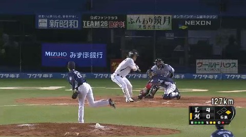 ６回表３フォアボール