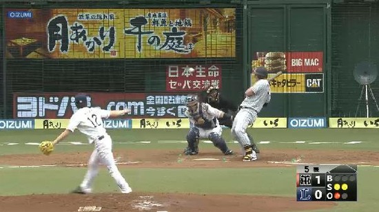 ５回表１警告試合 (1)