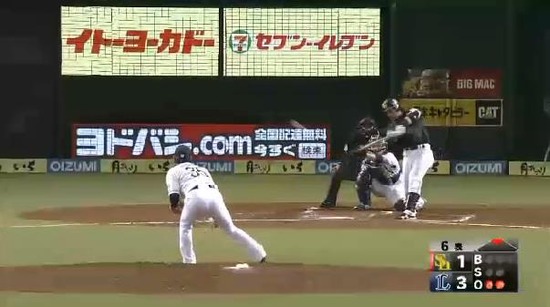 ６回表２松田タイムリー (2)