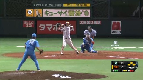 ５回裏２長谷川三振 (2)