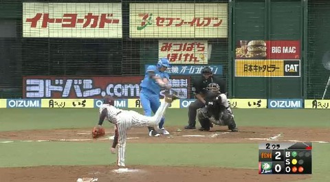 2回裏2脇谷タイムリー2ベース (1)