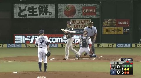 １回表２三者連続フォアボール