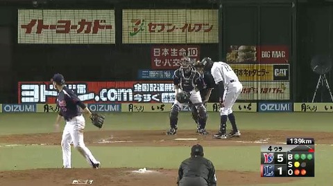 4回裏4アブレイユ四球