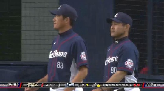 ６回裏３フォアボール降板 (1)