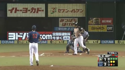 6回表2大引フォアボール満塁