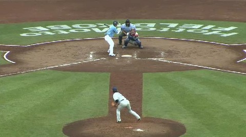 ７回裏１原三振