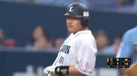 7回表1栗山2ベースおかわりヒット (2)