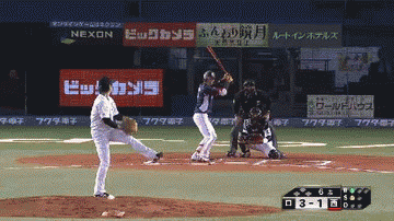 ６回表１金子セーフティ盗塁失敗 (1)