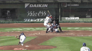 ４回裏１坂田ファインプレー