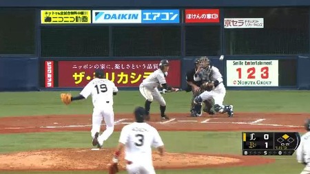 ８回表２脇谷バント