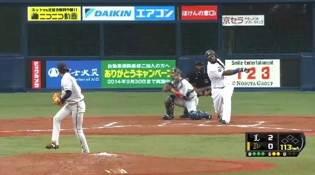 7回裏1ペーニャ三振