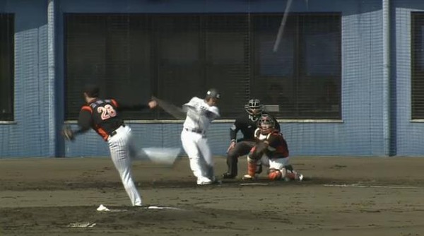 3回裏4金子バント森犠牲フライ (3)