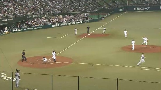 ３回表４マートン内野ゴロ1点 (4)