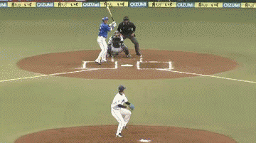 ６回表１岩尾７者連続三振